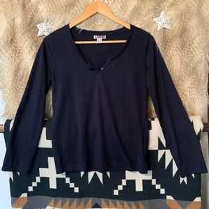 Roxy Navy Blue Henley Shirt